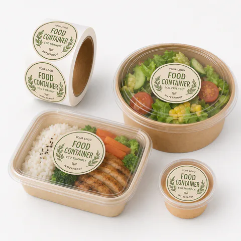 Food Container Labels for custom packaging labels