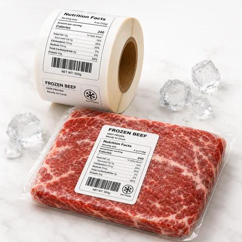 Frozen Meat Labels for custom packaging labels