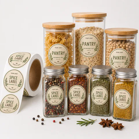 Pantry & Spice Labels for custom packaging labels