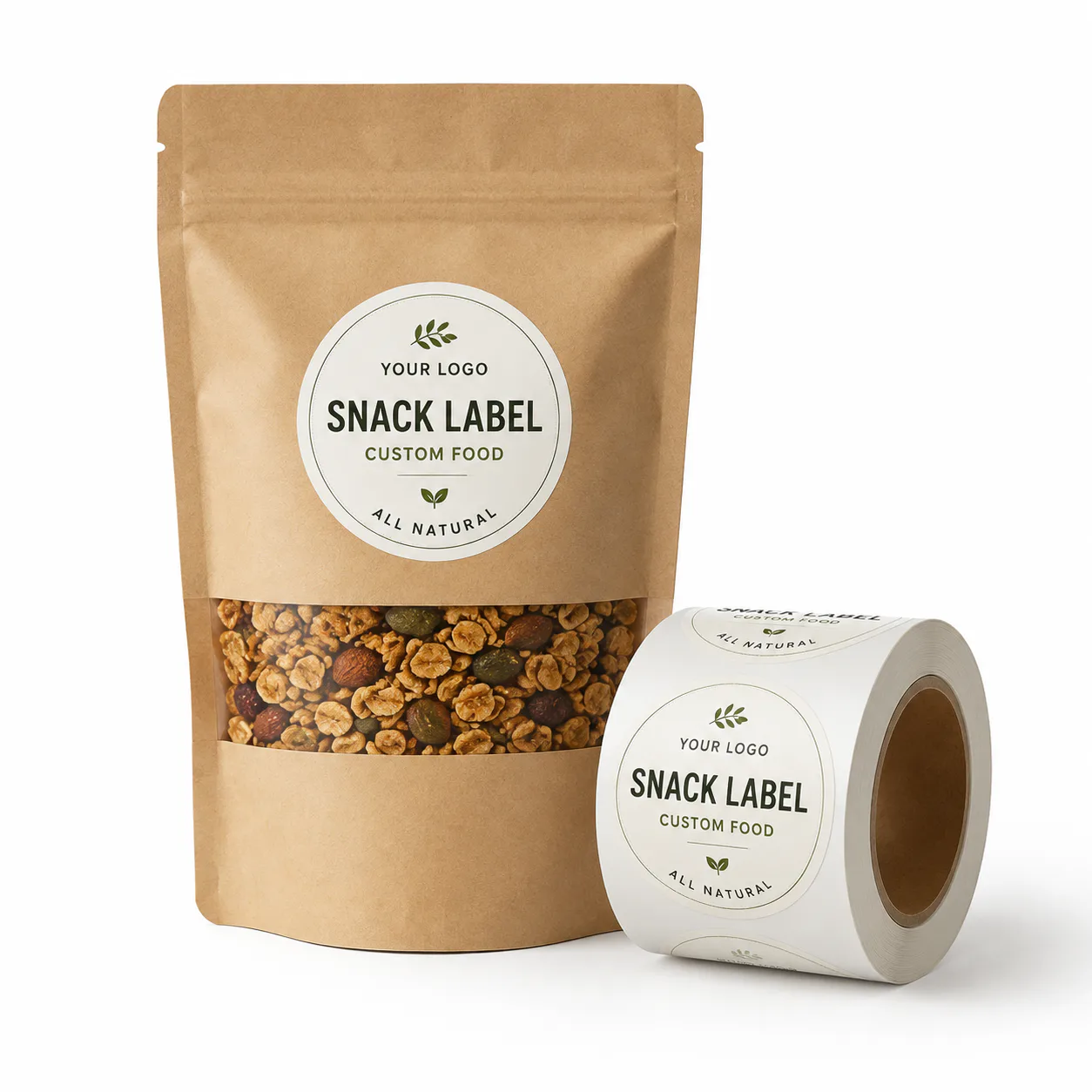 Food Pouch Labels for custom packaging labels